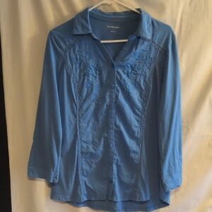 Kim Rogers Women's Blue Button Down Shirt